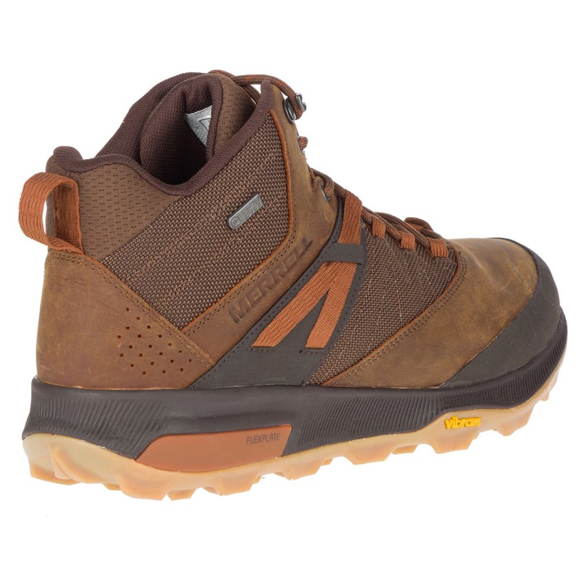 Bottes Merrell Zion Mid Waterproof Marron Homme | I.O.YNGB